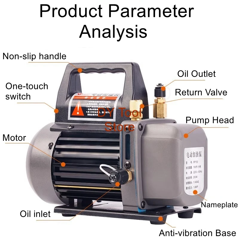 

High-Power Automotive Electric Fuel Pump Cold Oil Filling Gun Compact Portable Refrigeration Electric Suction and Injection