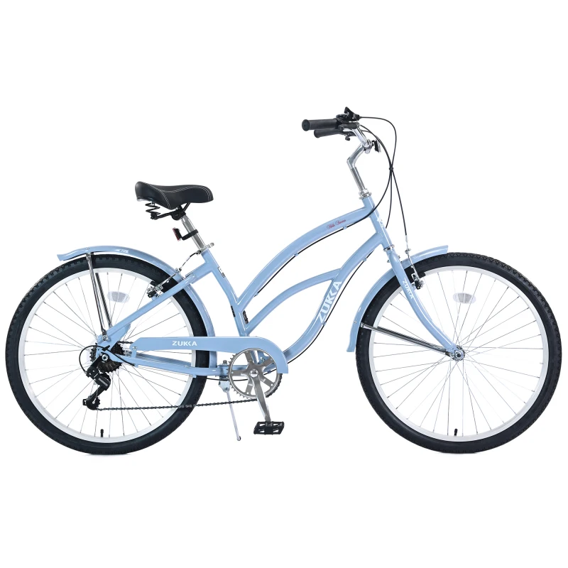 

7 Speed Bicycles, Multiple Colors 26Inch Beach Cruiser Bike