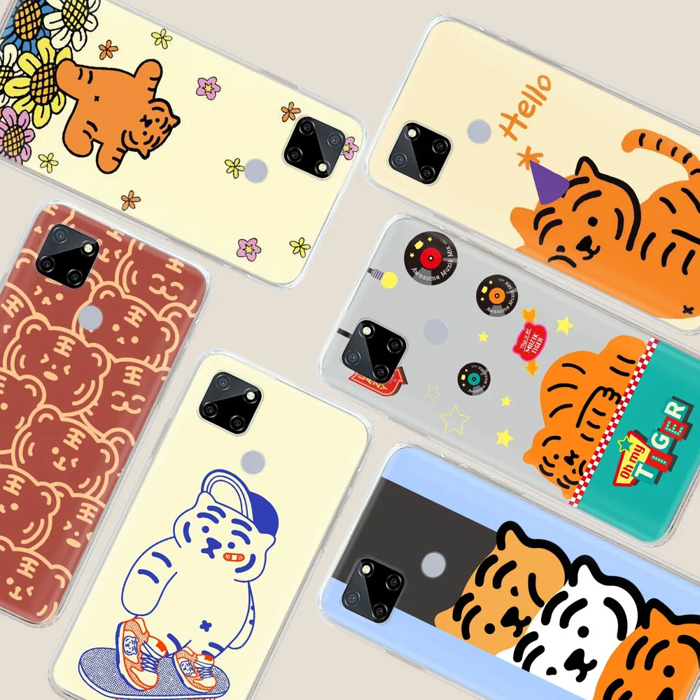 Cute Tiger Transparent Phone Case for Infinix Note 6 8 8I 10 11 11S 12 G96 VIP 30 Pro Protected Cover