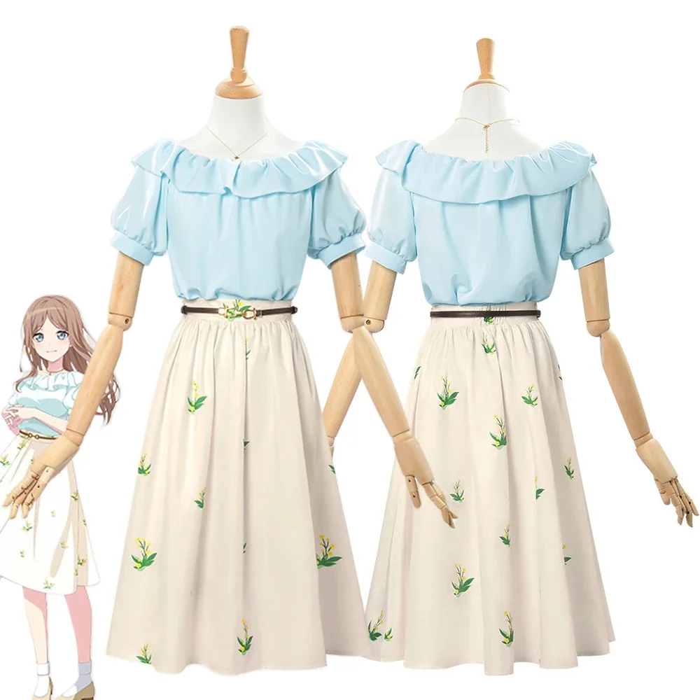 

Anime BanG Dream! It's MyGO!!!!! Soyo Nagasaki Cosplay Costume Girl Top Skirt Set Summer Long Dress Uniform Masquerade Clothes