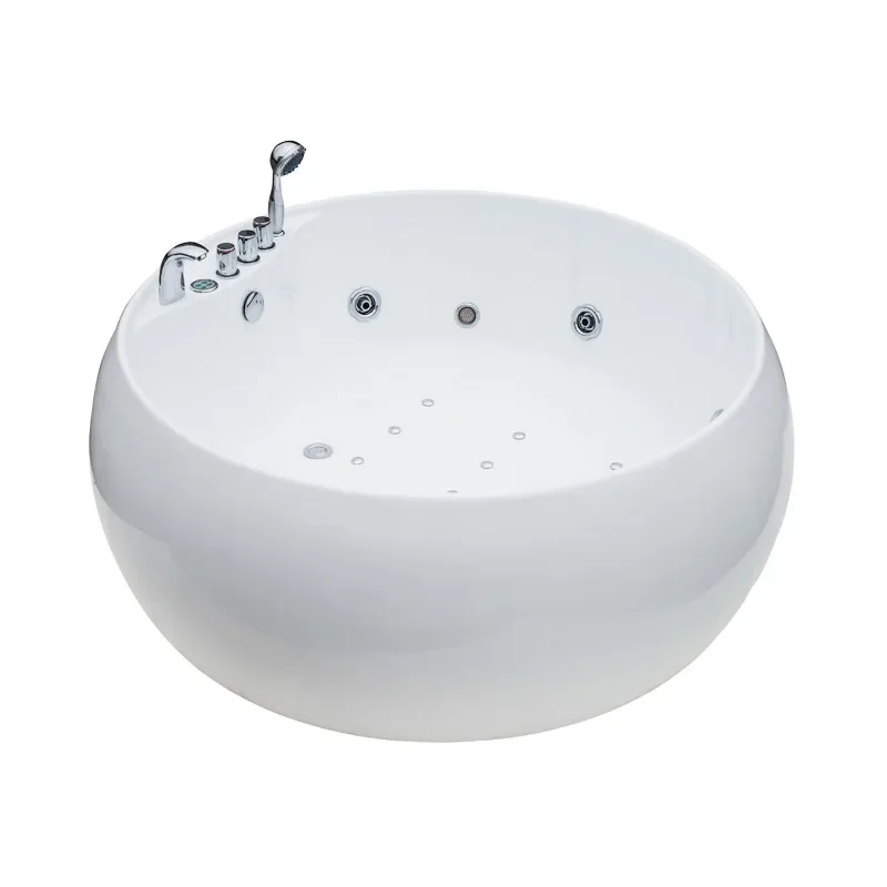 WTM-02511 Bubble Jacuzzi Functional Faucet Adult Luxury Spa Bath Round Bath