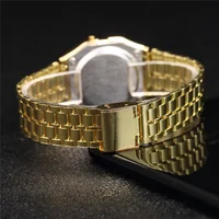 Stainless Steel LED Digital Watches for Men Gold Sliver Luxury Electronic Watch Fashion Business Mens Watch Relogios Masculino 5