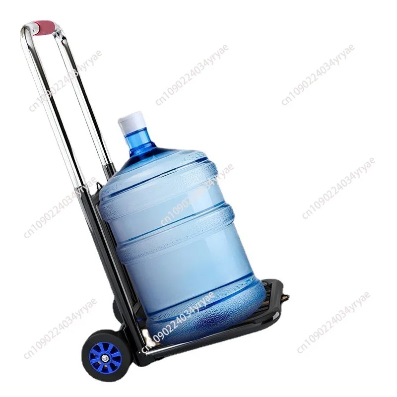 Folding luggage cart trolley trolley portable shopping cart pull truck load king small pull cart home