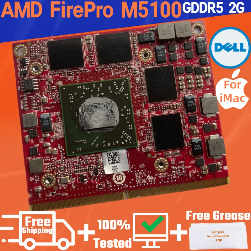 

M5100 W5170m iMac A1312 A1311 GDDR5 2GB HD6750M Upgrade Video Card For Dell Precision M4600 M4700 M4800 216-0848000 5FXT3