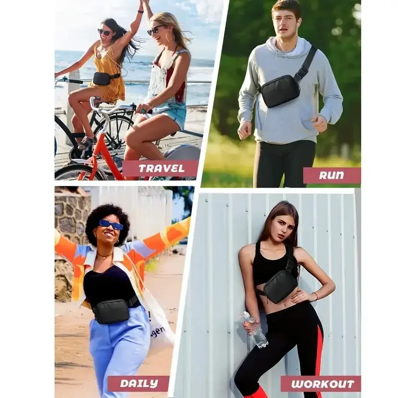Men's chest bag, mobile phone bag, small shoulder bag, suitable for outdoor exercise, running view 6