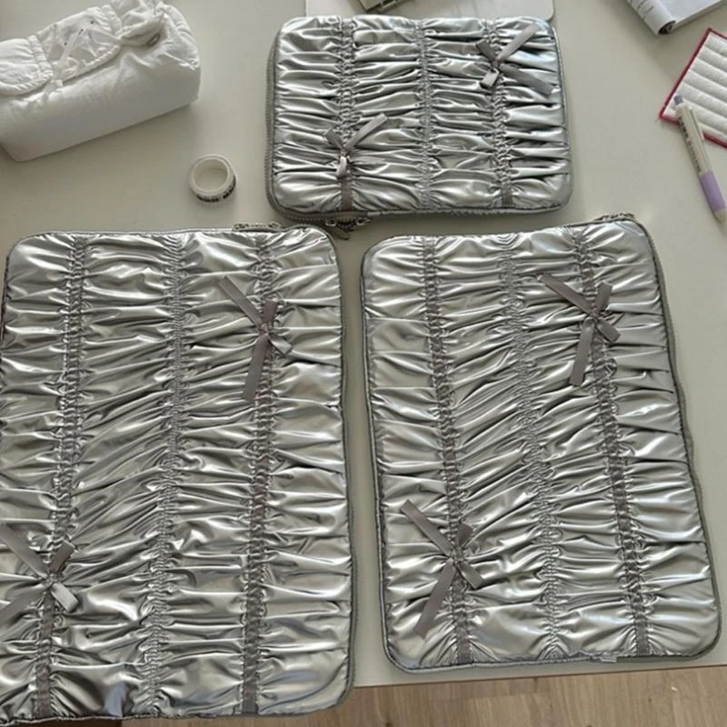 

Q22A Современная текстурированная сумка для ноутбука со сложенным дизайном, портативный мягкий чехол для компьютера