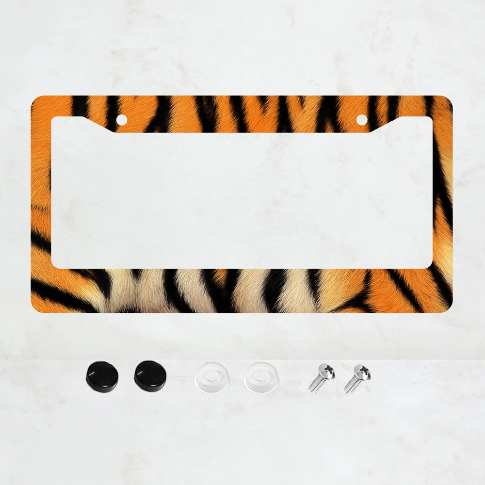 

1 шт. Алюминиевая рамка для номерного знака с 2 отверстиями, с принтом тигра, 6x12 дюймов, с винтами, стандартный размер для США, Канады, Мексики