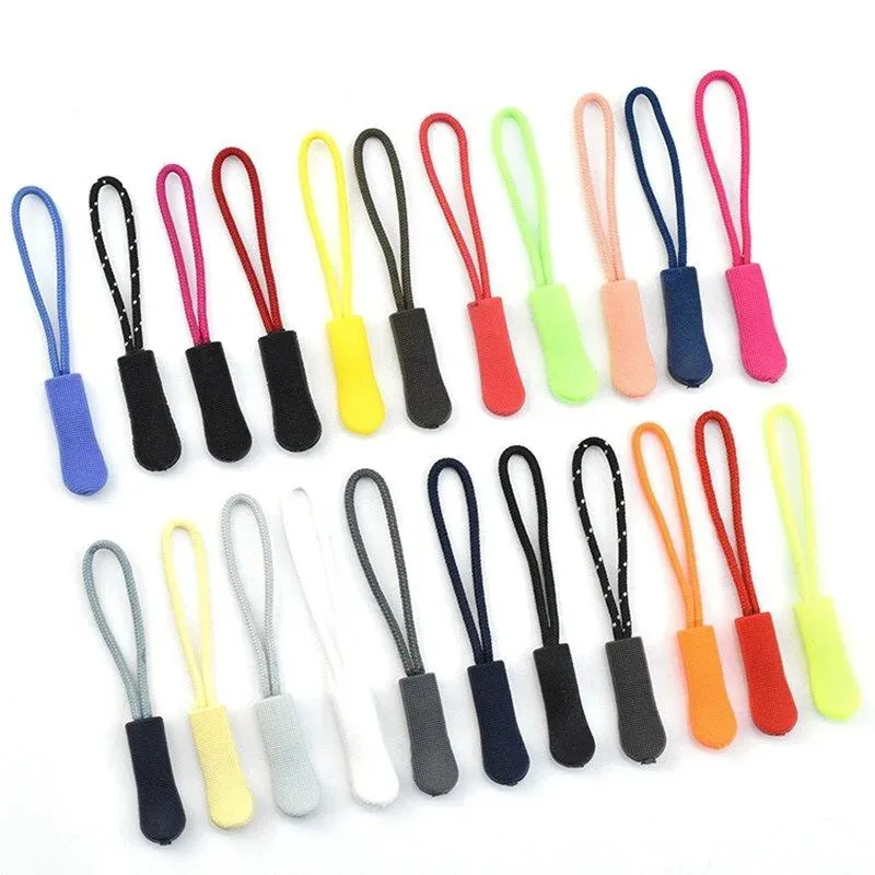10/20/30pcs Zipper Puller End Fit Rope Tag Replacement Clip Broken Buckle Fixer Zip Cord Bag Suitcase Tent Backpack Zipper Head