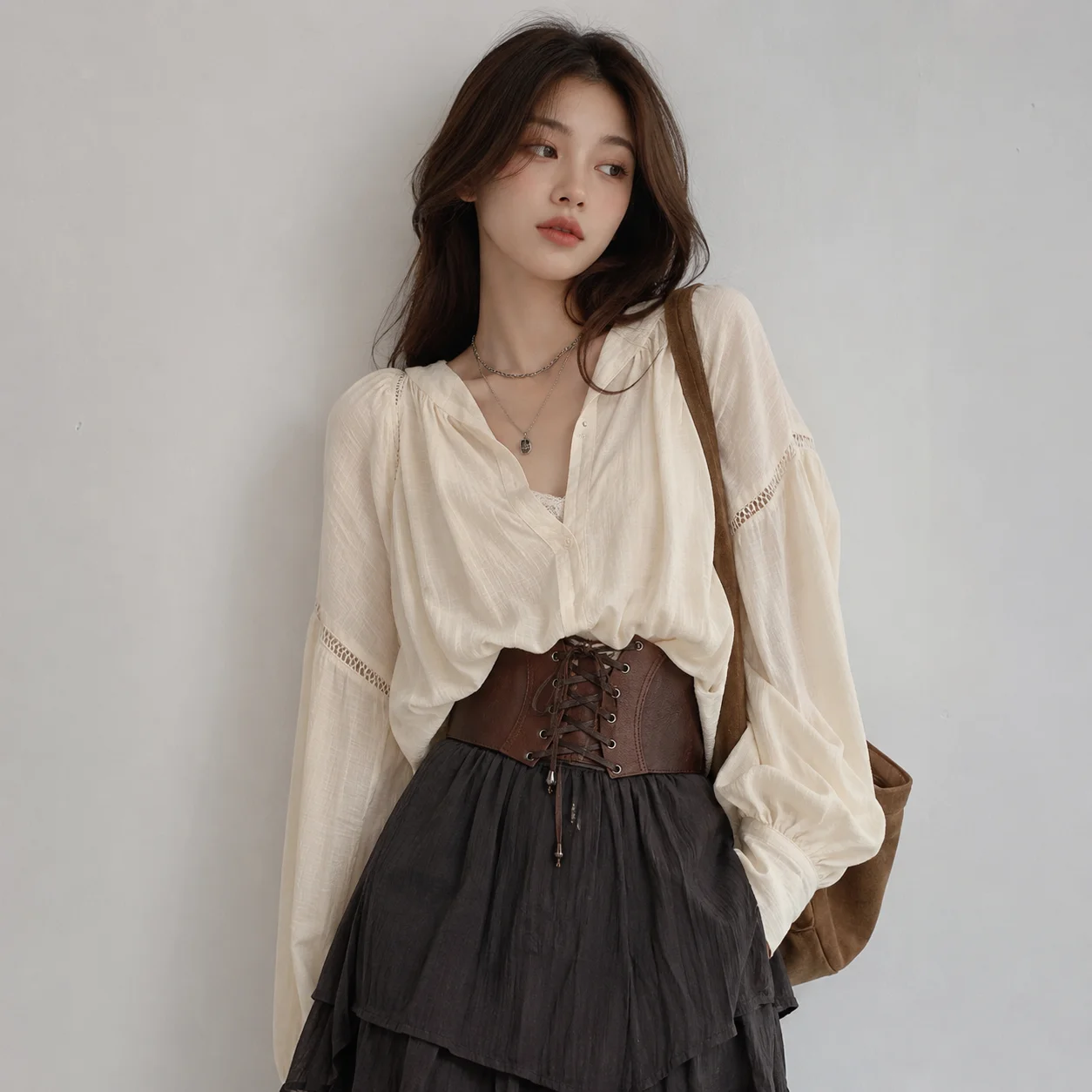 Vintage PU Leather Wide Cummerbund for Women Punk Style Western Cowboy Belt Elegant Dresses Coats Corset Belt
