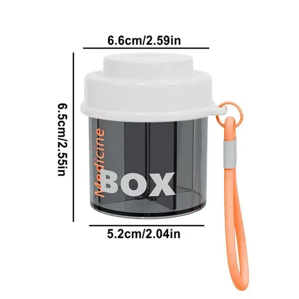 New Portable Sealed Pill Case Rotatable Visual Window Pill Storage Box with Lid Small Travel Pill Dispenser