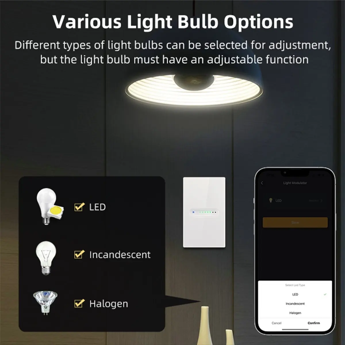 *A02R Tuya WiFi Smart Dimmer Switch 2 Gang Dimmer Light Switch Touch Panel APP التحكم عن بعد يعمل مع Alexa Google Home، A