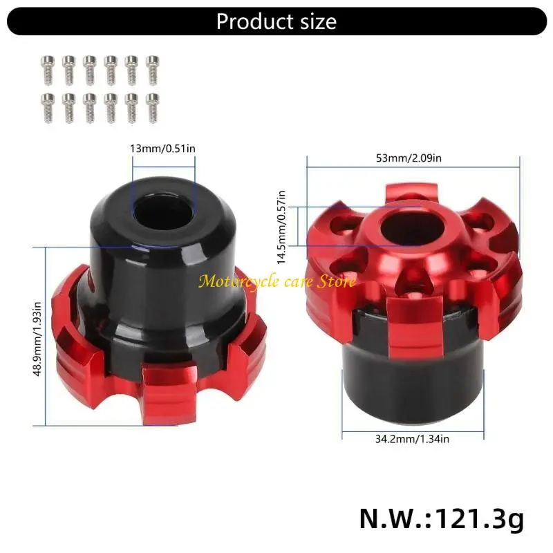U75F 2pcs Wheel Crash Protector Motorcycle Frame Slider Culted Scooters Accessori