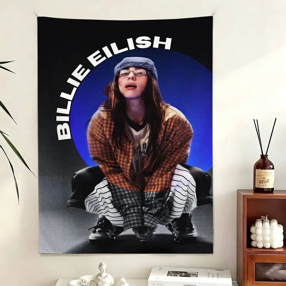 Cool B-Billie Singer E-Eilish-S Flags Wall Hanging Tapestry Outdoor Garage Room Decorative flag Background Blanket
