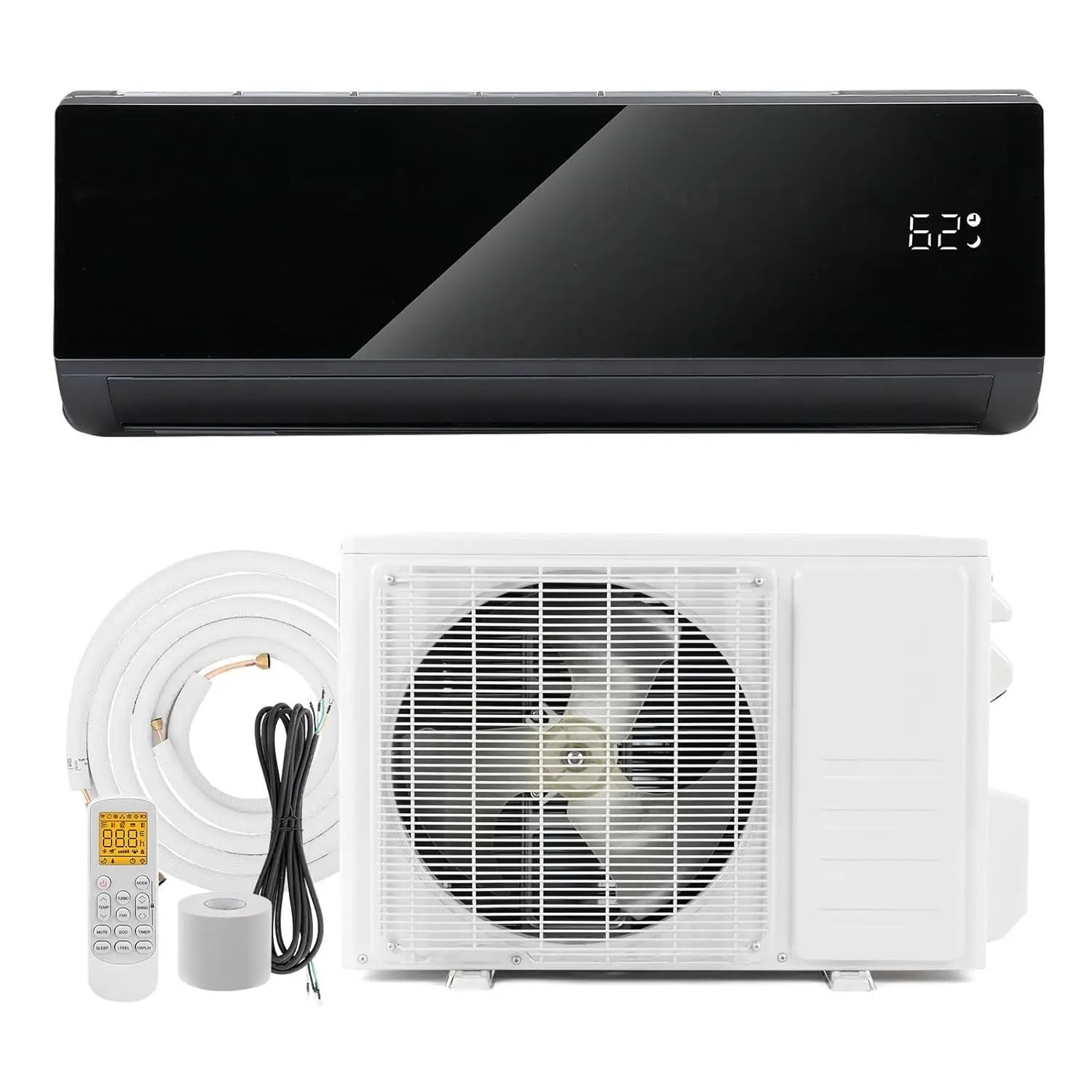 

9000 BTU Mini Split Air Conditioner & Heater, 19 SEER2 115V Inverter Ductless Wall AC Unit for Rooms up to 400 Sq., Customized