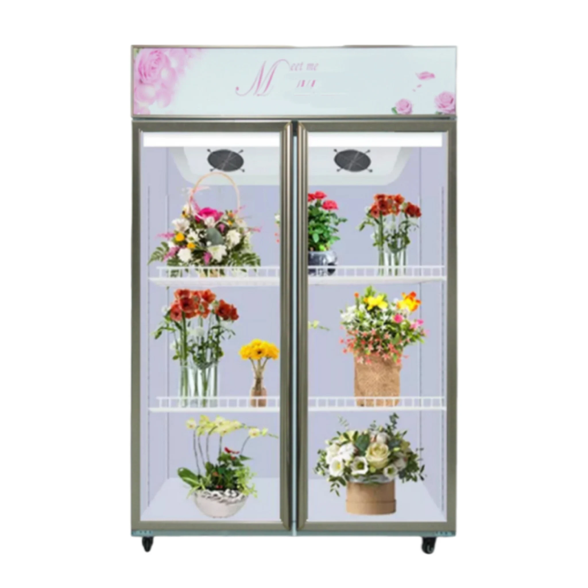 Good Quality Florist Upright Display Chiller Refrigeration Equipment Fan Cooling