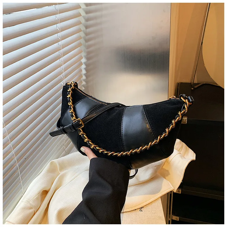 Vintage Fashion Bag Women's 2024 Autumn and Winter New Stylish All-match Cattle Bag High-end Niche Elegant Crossbody Bag