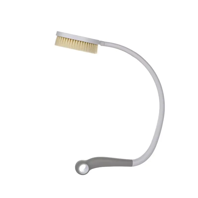 Portable curved shower brush for easy daily care