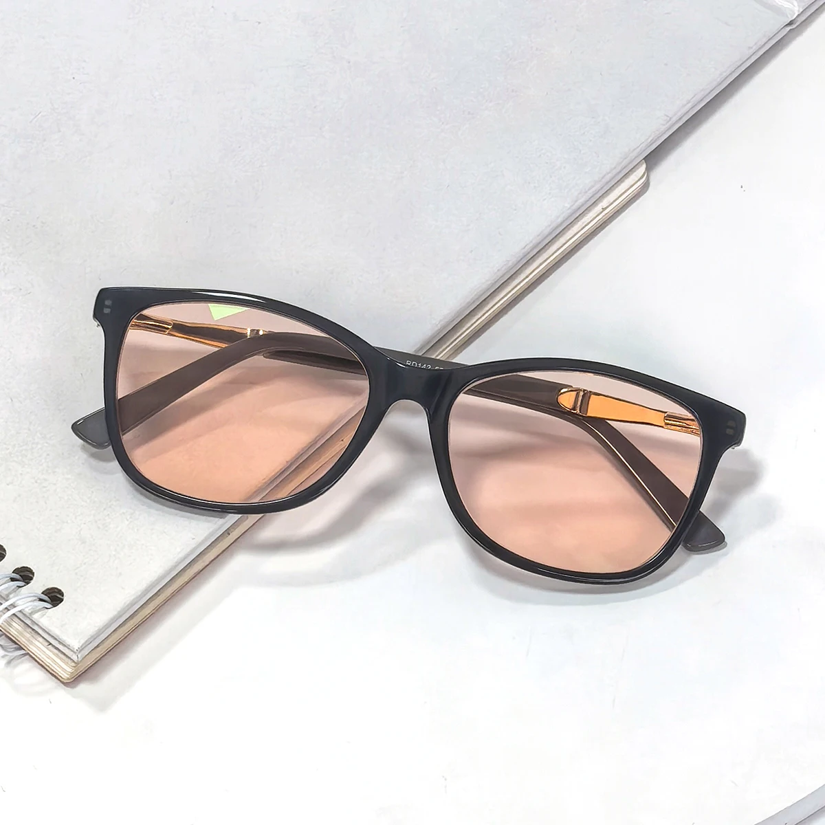 SHINU FL-41 Light Pink Tinted Glasses,480-520mm Blue Light Blocking, Eye Comfort & Migraine Relief for Light Sensitivity UV400
