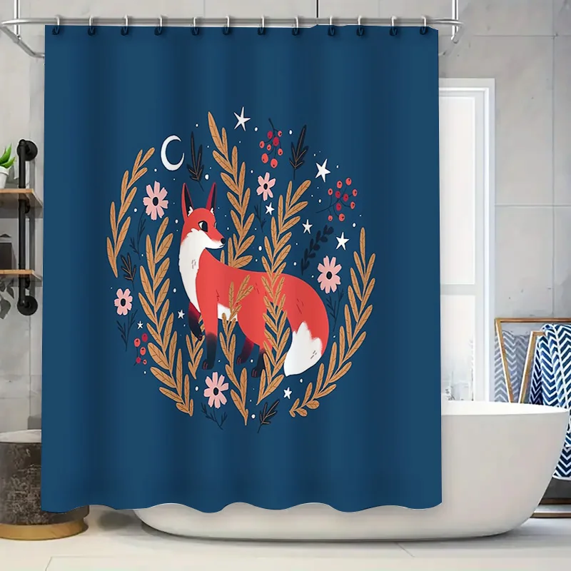 

Fox Shower Curtain Woodland Animal Nature Forest Bathroom Decor Set Vintage Rustic Home Decor Farmhouse Style Wall Art Tapestry