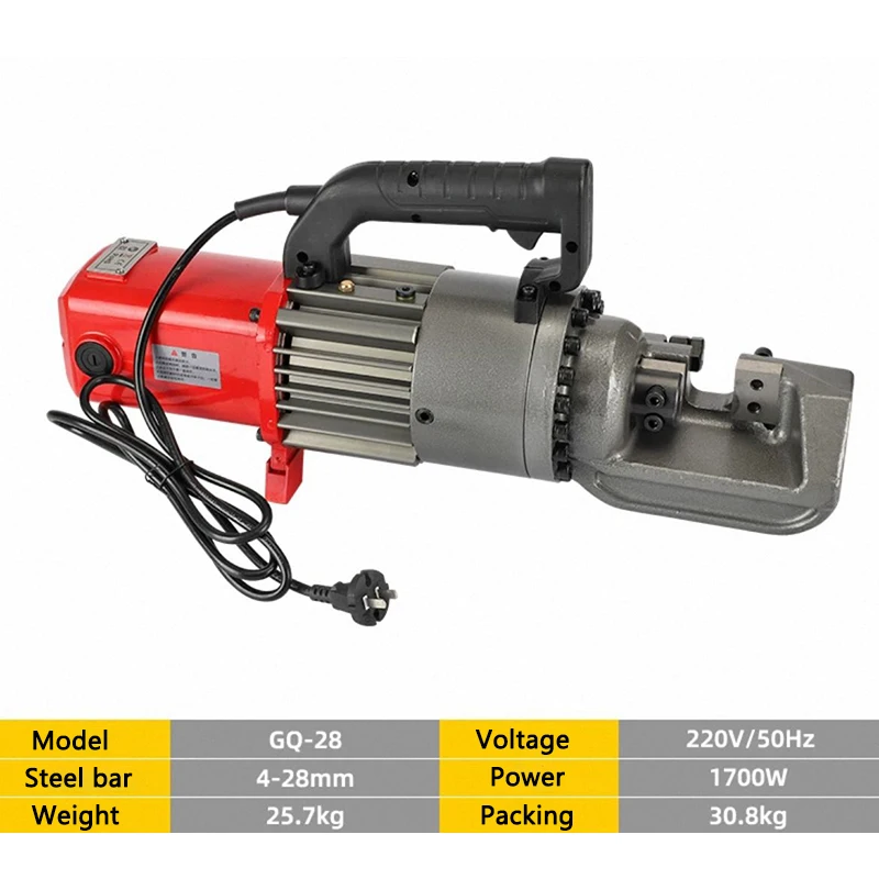 

Портативный ручной электрический резак для стальных стержней GQ-28, гидравлический станок для резки стальных стержней, плоскогубцы для резки арматуры, инженерный класс