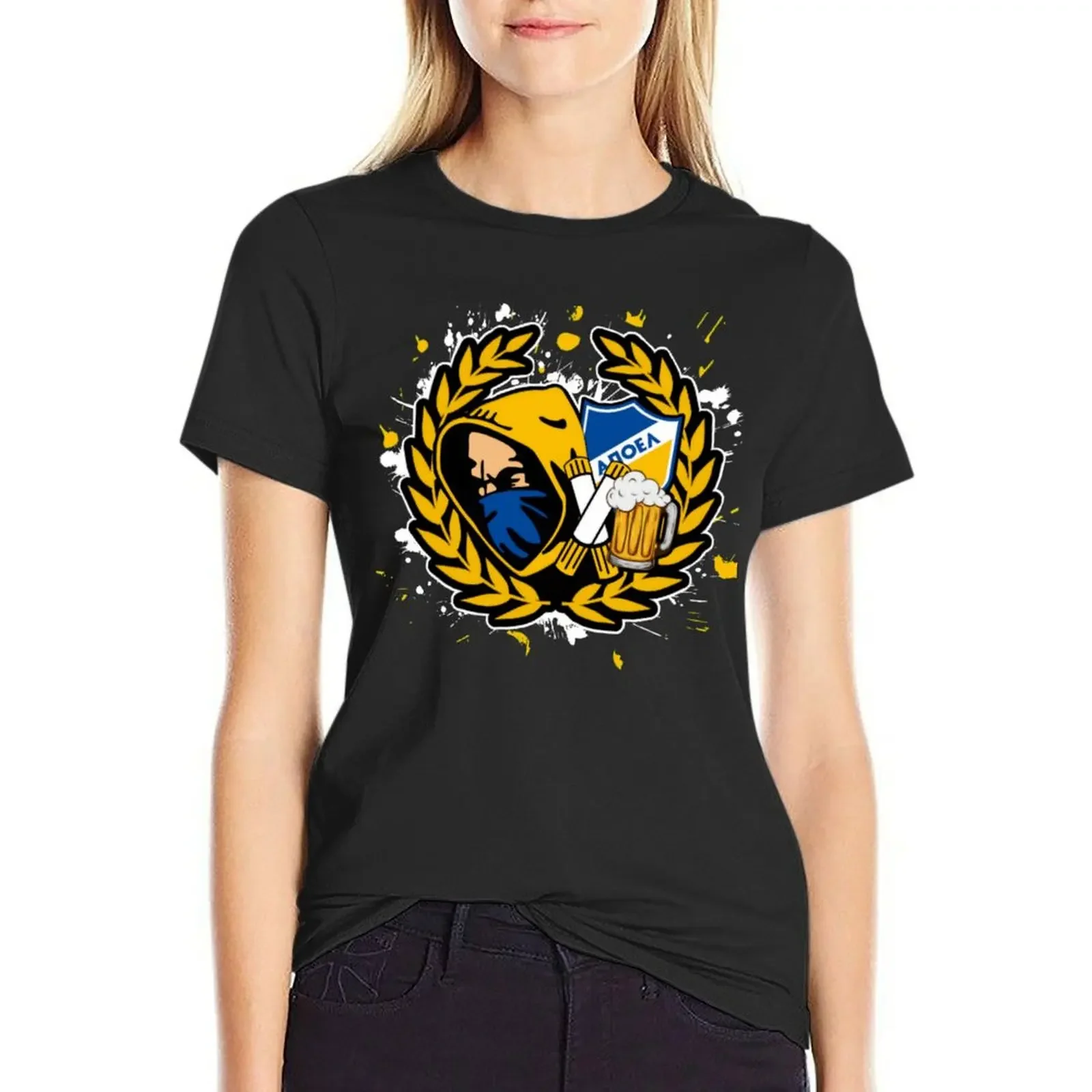 

APOEL Ultras T-Shirt korean fashion funny summer top western t shirts for Women