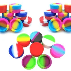 10Pcs 10ml/22ml Silicone Jar Makeup Case Cosmetic Bottle Container NonStick Oil Storage Box Face Cream Jars Home Accessories