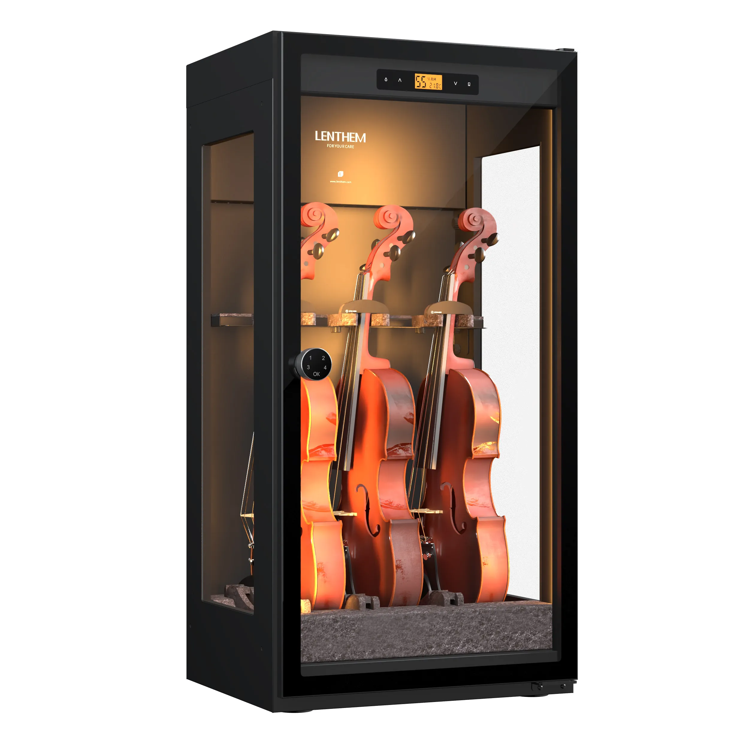 Model 145 Musical Instrument Humidity Control Cabinet Moisture‑Proof Dehumidification & Humidification with Combination Lock