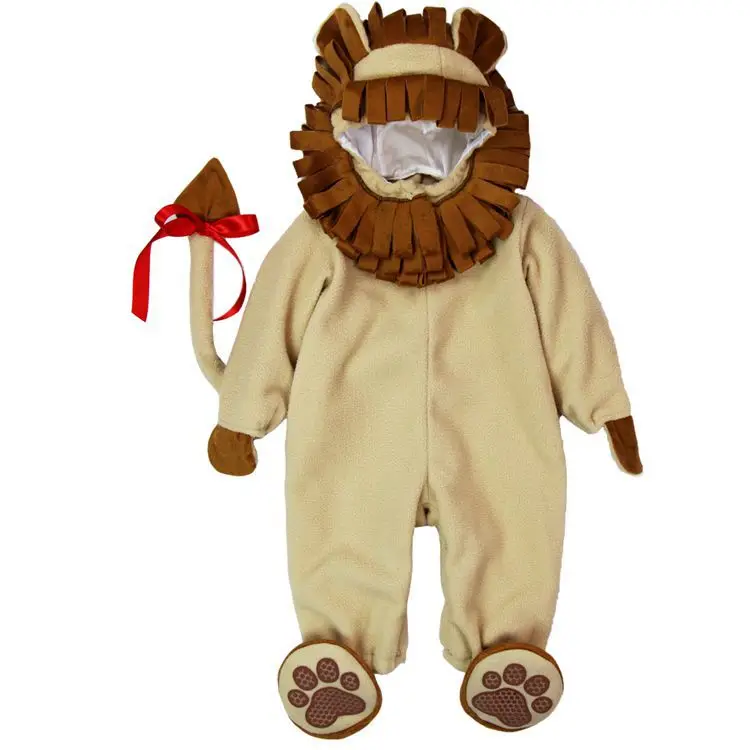 0-2 Years Baby Boys Lion Costume Animal Carnival Purim Halloween Outfits Cosplay Rompers Jumpsuit Toddlers Infant Clothes