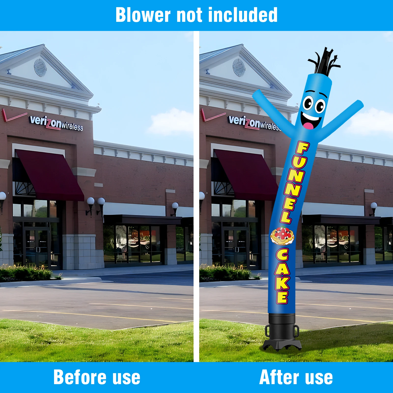 6/10/15/20FT Tall Inflatable Funnel Cake Dancing Guy for Outdoor Decoration Advertising(Blower Not Included)