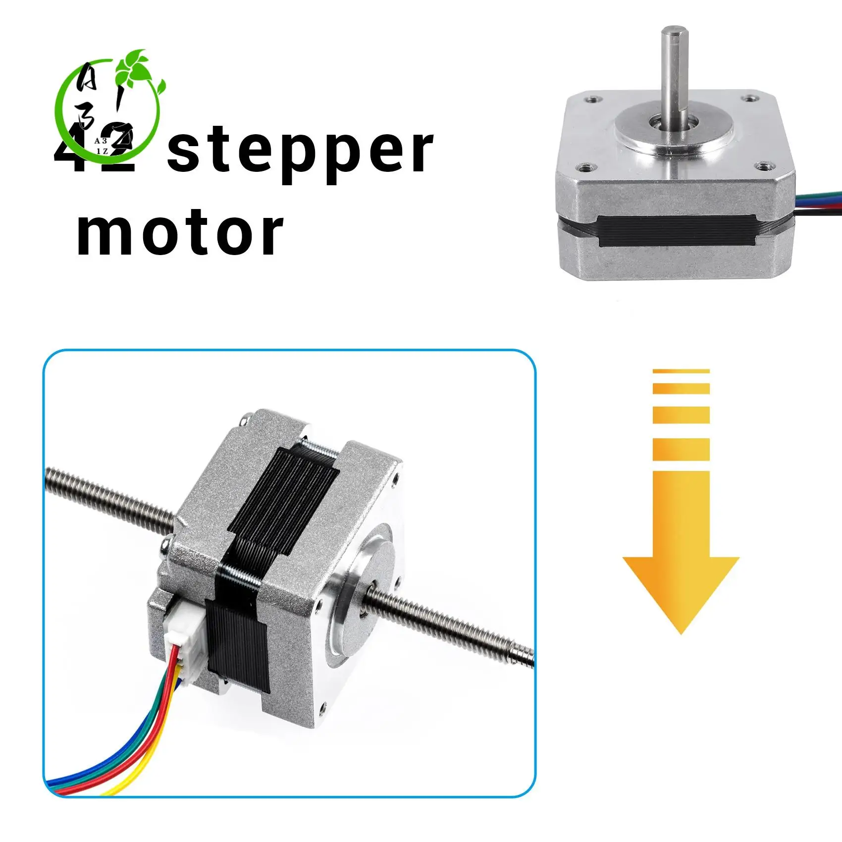 A31Z-17Hs08-1004S 4-Lead Nema 17 Stepper Motor 20Mm 1A 13Ncm(18.4Oz.In) 42 Motor Nema17 Stepper For Diy 3D Printer Cnc Xyz