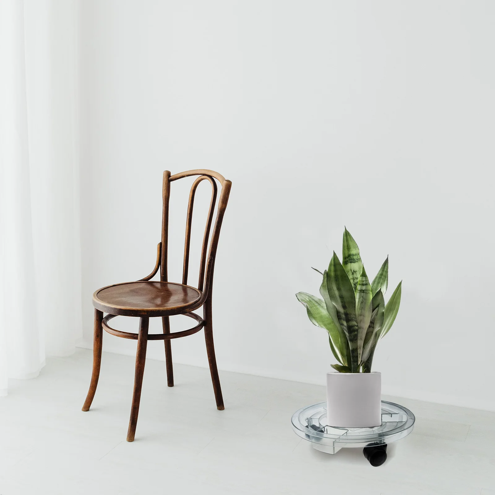 

Movable Flowerpot Tray Thickened Rolling Plant Stand Heavy Duty Load Smooth Swivel Wheels Floor Protection For Indoor Outdoor