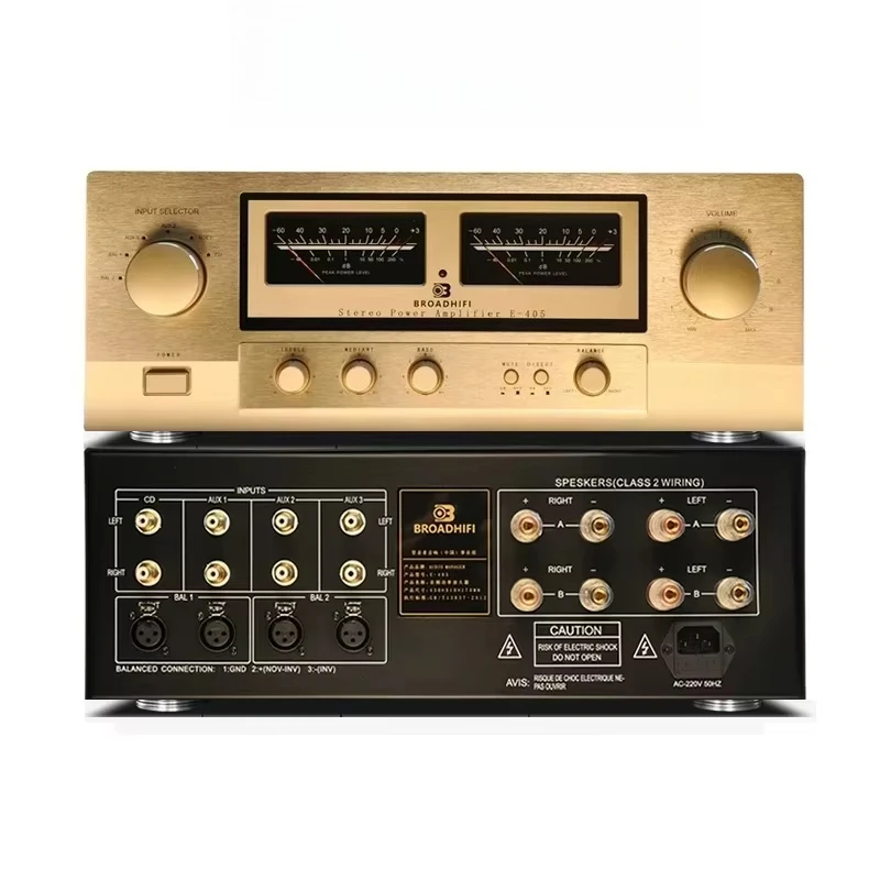 Accuphase E405 HIFI High-power  Power Amplifier Gold-sealed Tube with Remote Control Fully Balanced Integrated Amp
