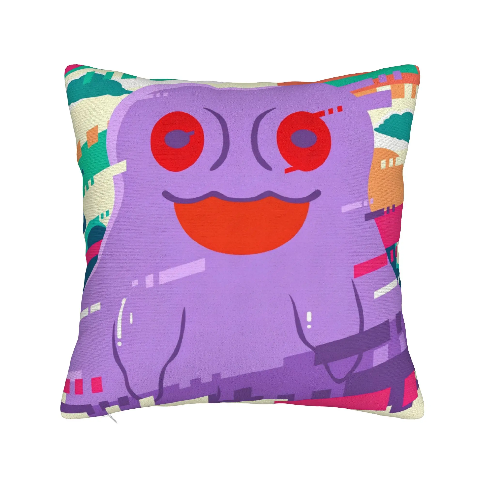 Chibi Monster Raids Again Square Pillowcases Polyester Bed Car Cute Cushion Cover Creative Decorative Pillowcase 40*40