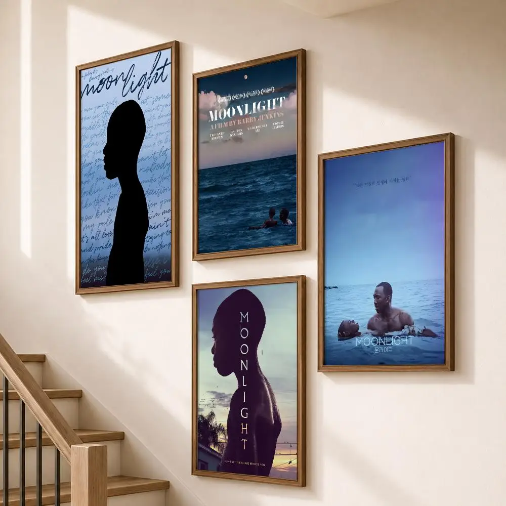 Movie Drama Moonlight A24 Award Winner Poster HD Self Adhesive Wall Decor for Bedroom Dorm Room Office Gaming Room Gift