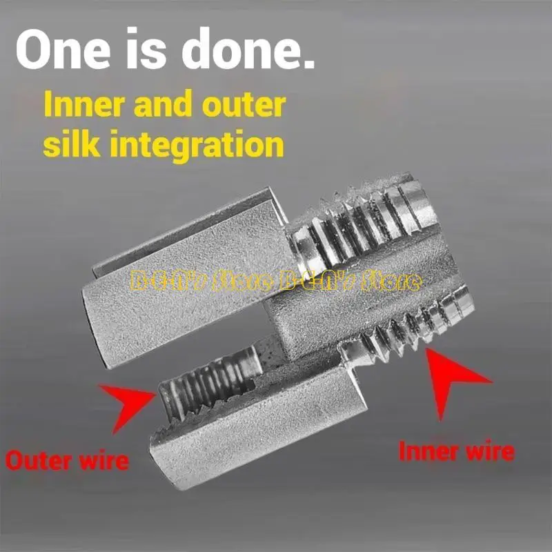 Y1AD Home Repair Pipe Threader Double Function Tool With 1/2In 3/4In Dies Drill