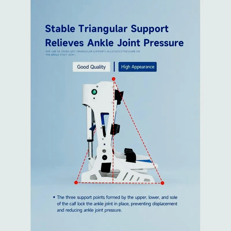 Adjustable Ankle CPM Trainer Ergonomic Foot Exerciser Wireless Remote Operated For Ankle Stiffness Rehabilitation Training