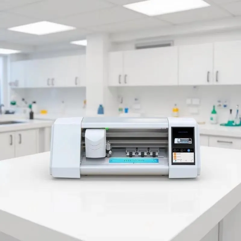 Automatic screen protection cutting machine for hydrogel film microchip