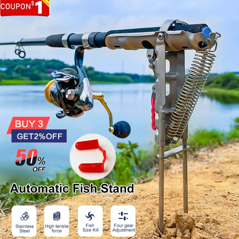 Portable Fishing Rod Holder Automatic Fishing Bracket Fishing Pole Holder Support Stand Rod Pole Lifter Fishing Gear FishingTool