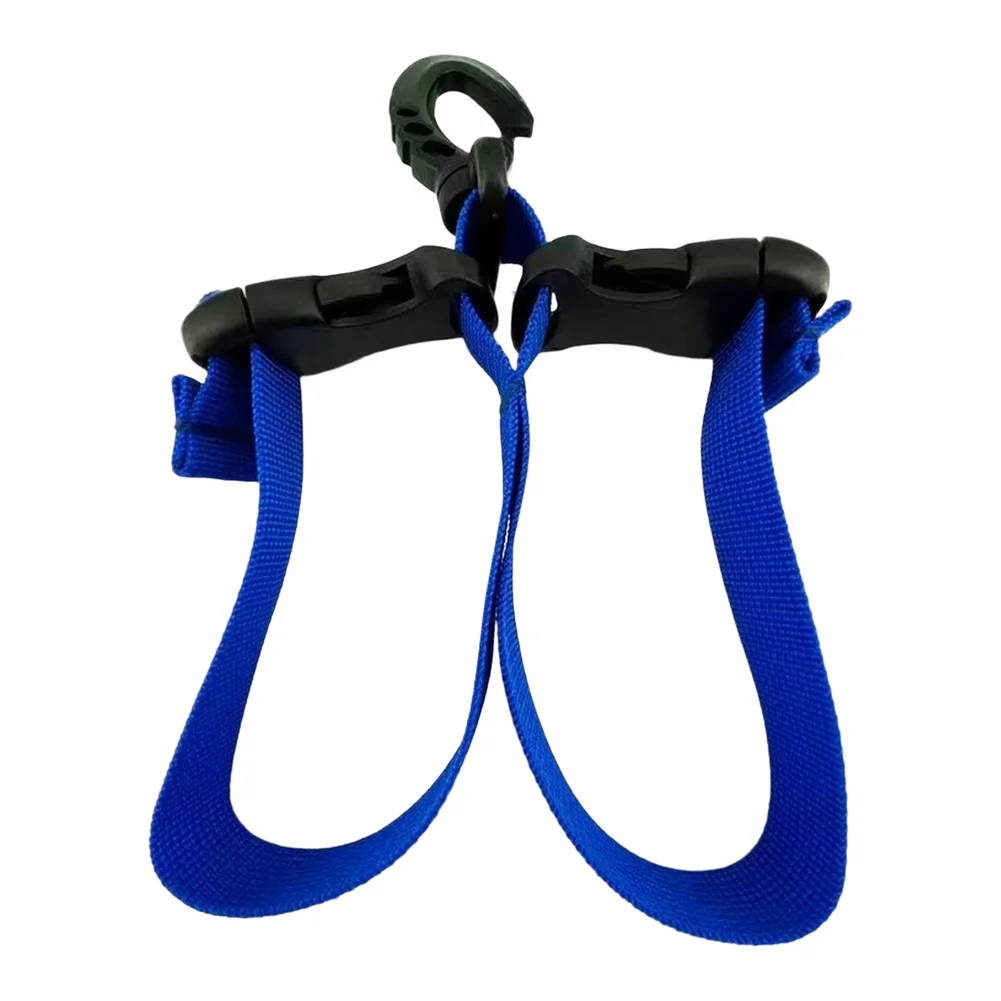 Orange Scuba Fin Straps Lightweight Plastic Design Fast-detach Mechanism Secure Webbing Grip For Hanging Swim Fins