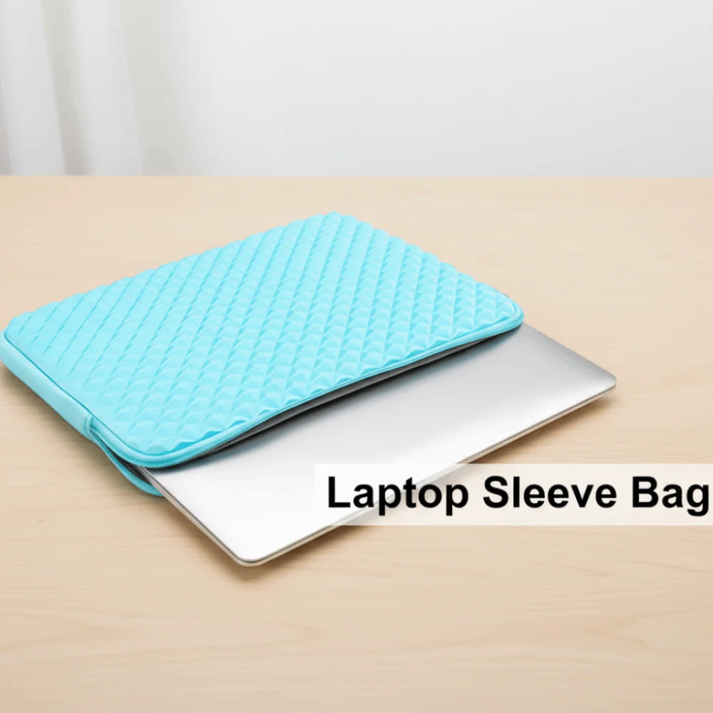 グリッドテクスチャラップトップポータブルスリーブ耐衝撃大容量ノートブック保護バッグ耐摩耗性防水