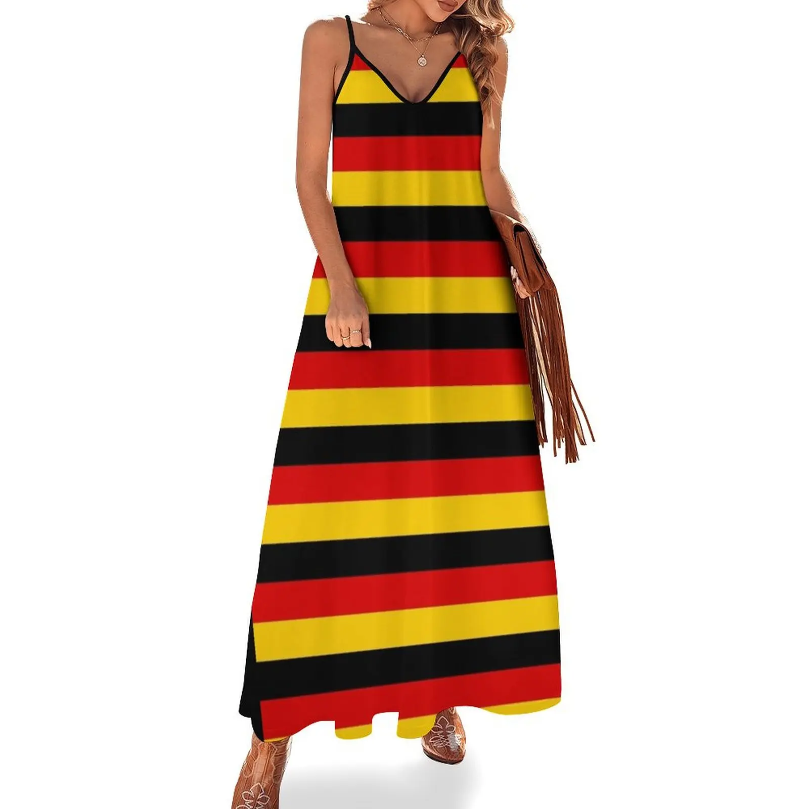 

Germany German Flag Sleeveless Long Dress summer dress dress women summer 2025 Long veiled dresses