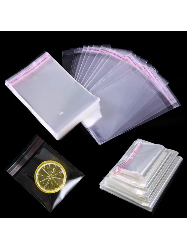 5-Draht-transparenter, selbstklebender Beutel, wiederverschließbar, wasserdicht, Geschenk, Lebensmittel, Süßigkeiten, Verpackung, OPP-Plastiktüte, Zellophan-Aufbewahrungstasche