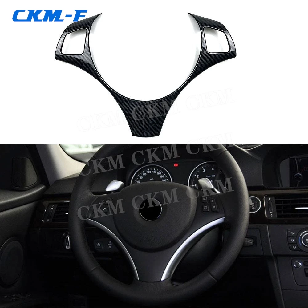 Car Steering Wheel Decoration Cover Trim Frame Sticker Car Accessories For BMW 3 Series E90 2005-2012 ABS Body Kits