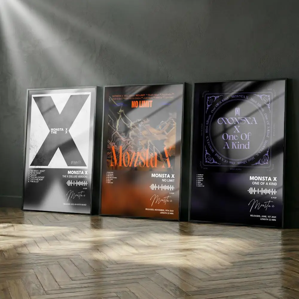 M-Monstas X Poster-Album-Set, modernes Cover-Wandkunstwerk für Zimmer, Leinwandgemälde, Kunstdruck, Heimwanddekoration, Bild, Geschenk