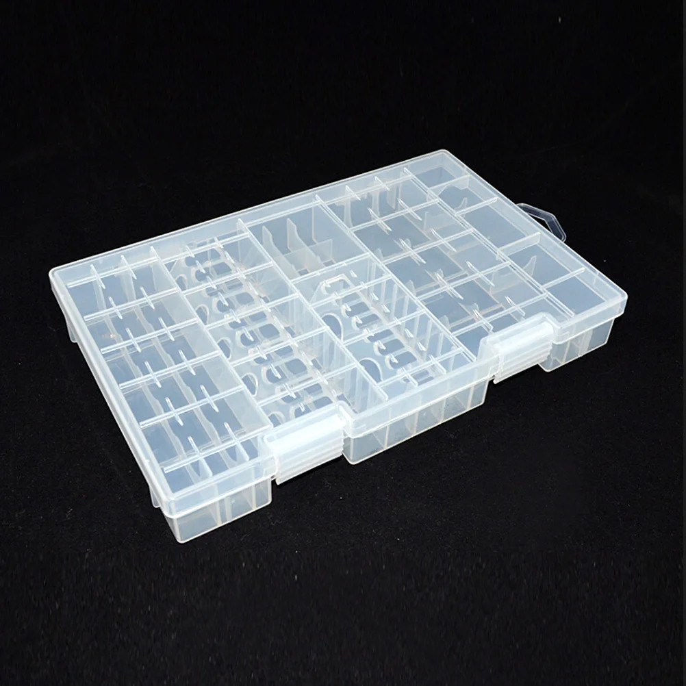 

10- Aa 8- Aaa 9V Storage Case Transparent Hard Plastic Organizer Box Durable Polypropylene