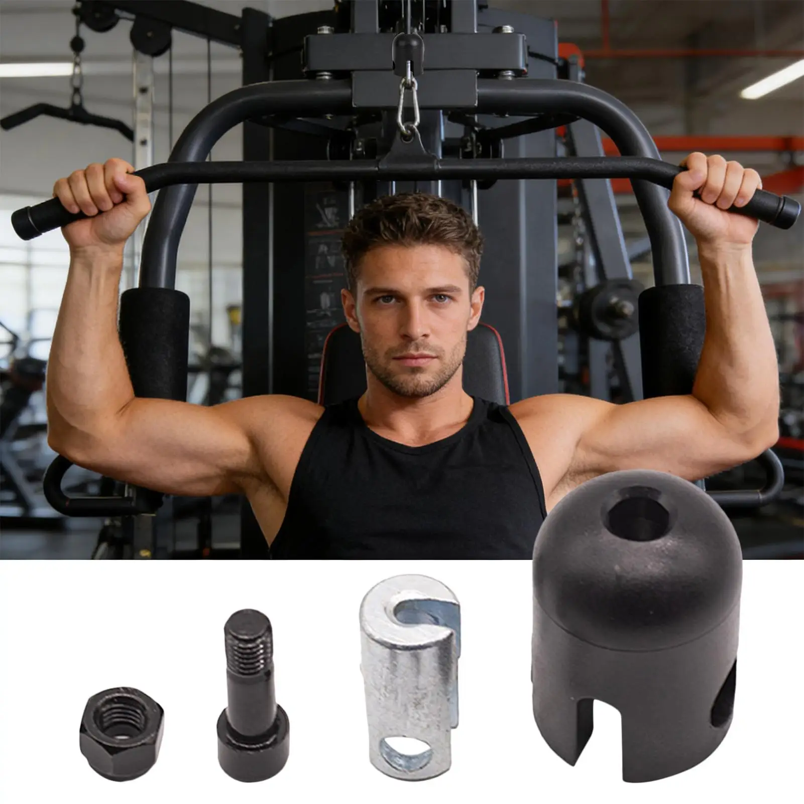 Gym Pulley Cable Ball Stopper Fitness Wire Rope Port Ends Gym Machine Cable Stoppers Balls For Strength Training Home Workout
