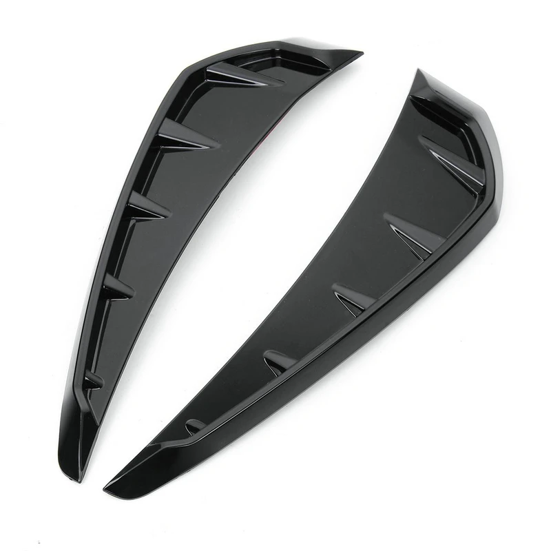 Carbon Fiber Style Black Side Fender Spoiler For Honda Civic 2016 2017 2018 2019 2020 10th Car Accessories Trim view 2