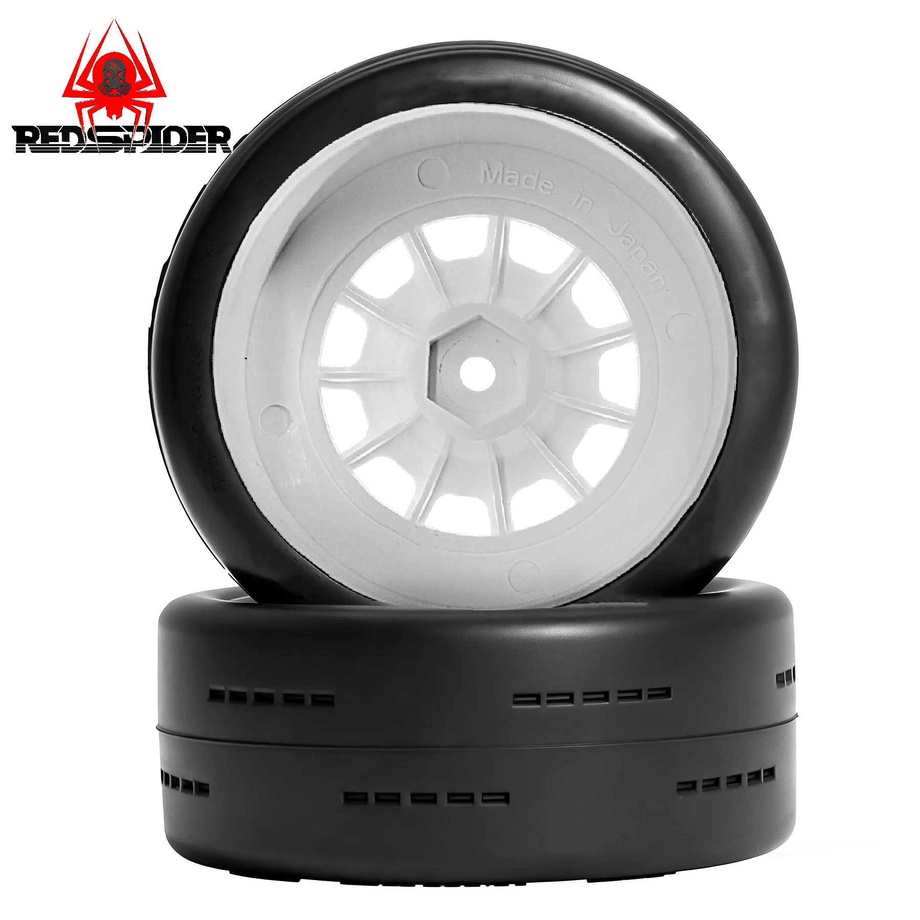 4-teilige RC-Rad- und Reifenkombination für 1/8 1/9 HPI WR8 und Carisma Rallye-Autos, passend für Ford GM Business-Modelle