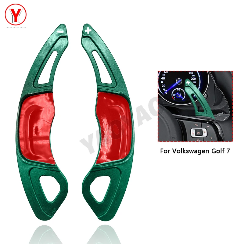 Paddle Shifter For Volkswagen VW Golf 7 MK7 T-ROC R-LINE GTI Teramont X TIGUAN Steering Wheel Paddle Shift Sticker Accessories