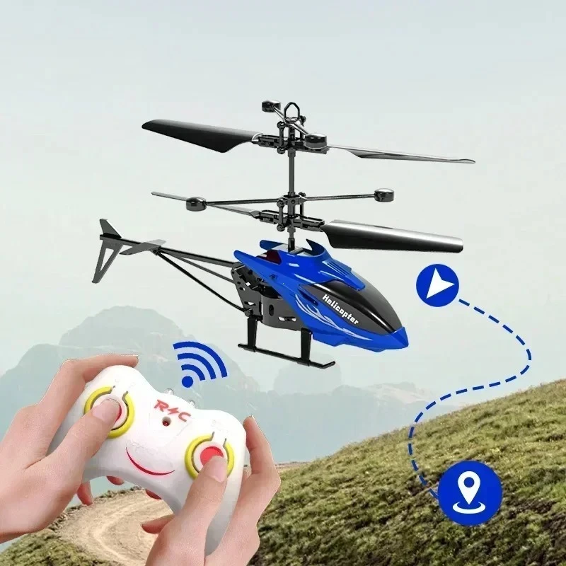 طائرة بدون طيار صغيرة RC قابلة لإعادة الشحن بدون جهاز تحكم عن بعد طائرات هليكوبتر RC ألعاب طائرة بدون طيار تحريض آمنة مقاومة للسقوط ألعاب طائرة Rc #2